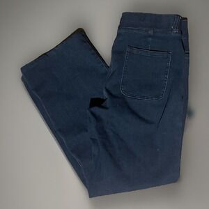 Betabrand Dark Denim Wide Leg Comfort‎ Stretch Woman's Jeans Size Small